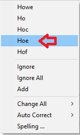 How to change the spell check language